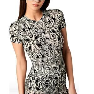 Philipp Plein Women's Nude Pink Gothic Plein Tulle Sexy Pure Fit T-Shirt Size L